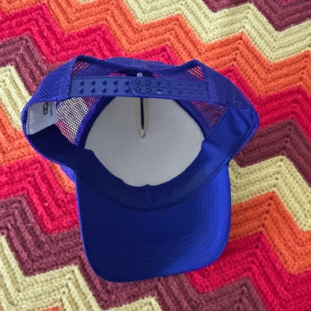 Vintage 90s Mesh Trucker Youth Dad Hat Snapback Baseball Cap Purple Pant… - Picture 4 of 9